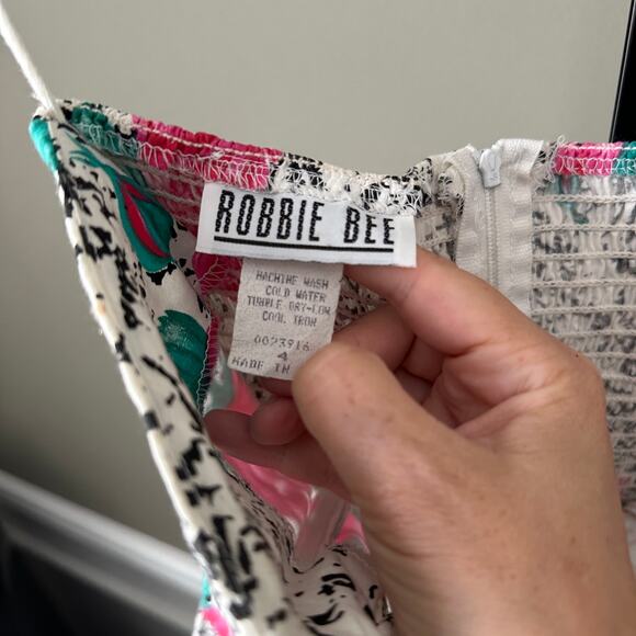 Vintage Robbie Bee Floral Dress Size 4 - Picture 3 of 8